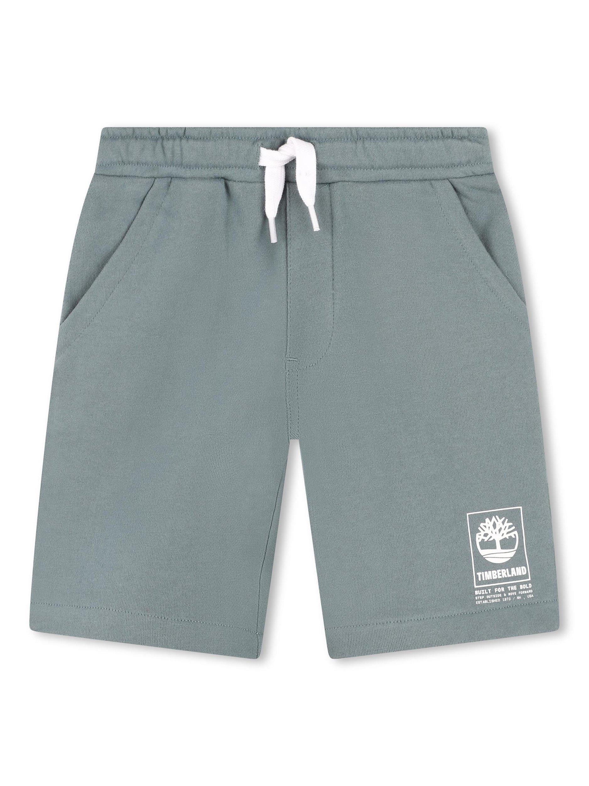 Product image 1 of 2, which shows Timberland Kids' French Terry Track Bermuda Shorts, Grey, 4 years