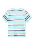 Timberland Kids' Logo Stripe Short Sleeve T-Shirt, Blue/Multi