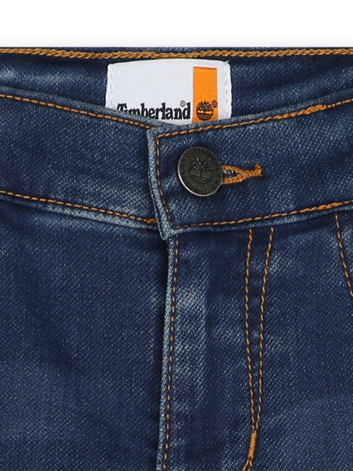 Product image 3 of 3, which shows Timberland Kids' Denim Bermuda Shorts, Stone Powder, 5 years