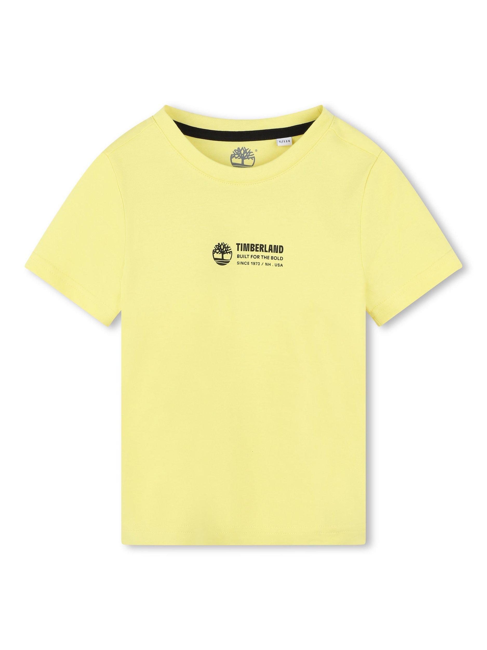 Timberland Kids' Logo Short Sleeve T-Shirt, Yellow