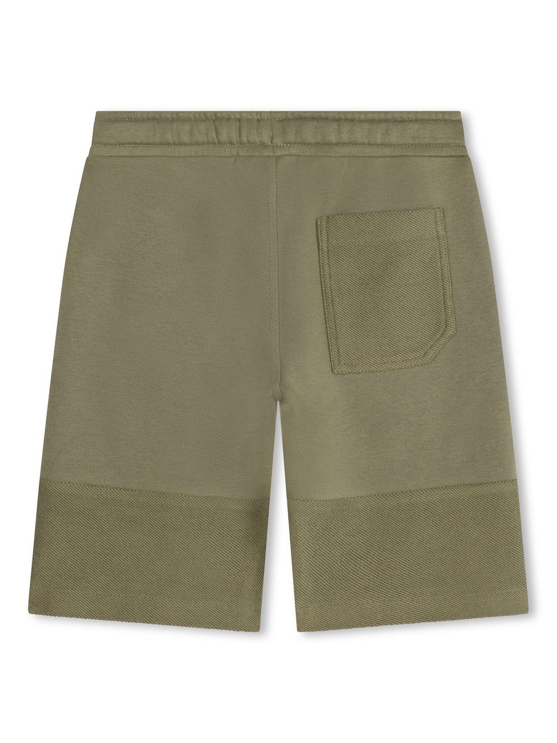 Product image 2 of 2, which shows Timberland Kids' Logo French Terry Bermuda Shorts, Green, 4 years