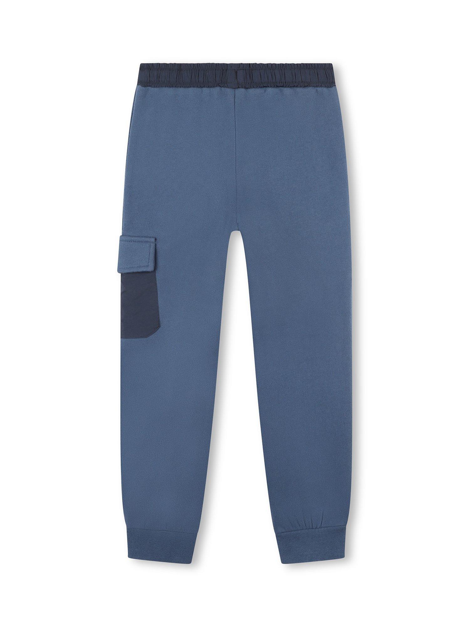 Product image 2 of 2, which shows Timberland Kids' French Terry Zip Pocket Jogging Bottoms, Blue/Multi, 4 years