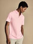 Charles Tyrwhitt Short Sleeve Jersey Polo Shirt, Light Pink