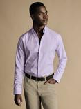 Charles Tyrwhitt Non-Iron Button Down Striped Shirt, Lilac