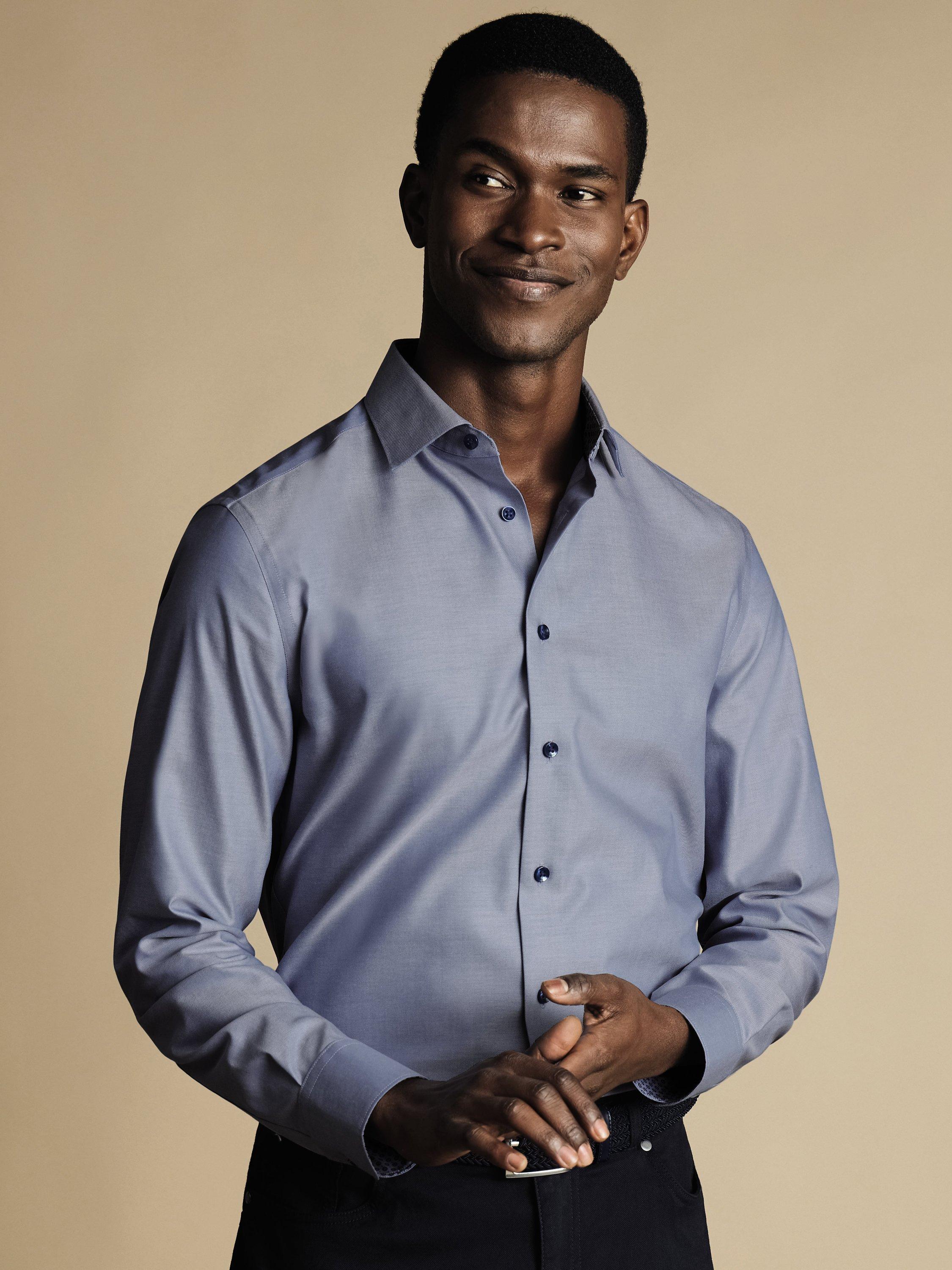 Charles Tyrwhitt Non-Iron Printed Trim Shirt