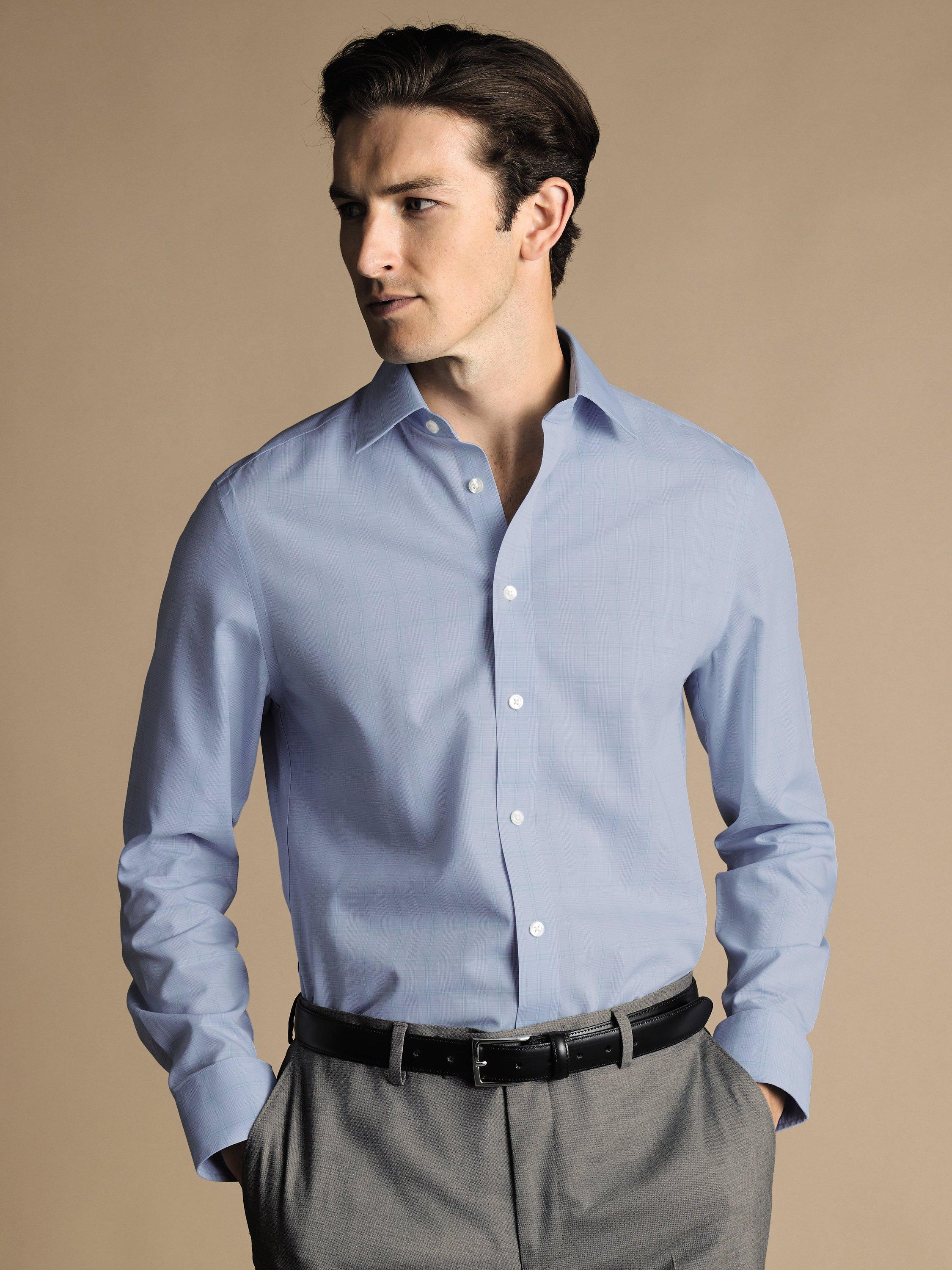 Charles Tyrwhitt Key Check Non-Iron Poplin Shirt