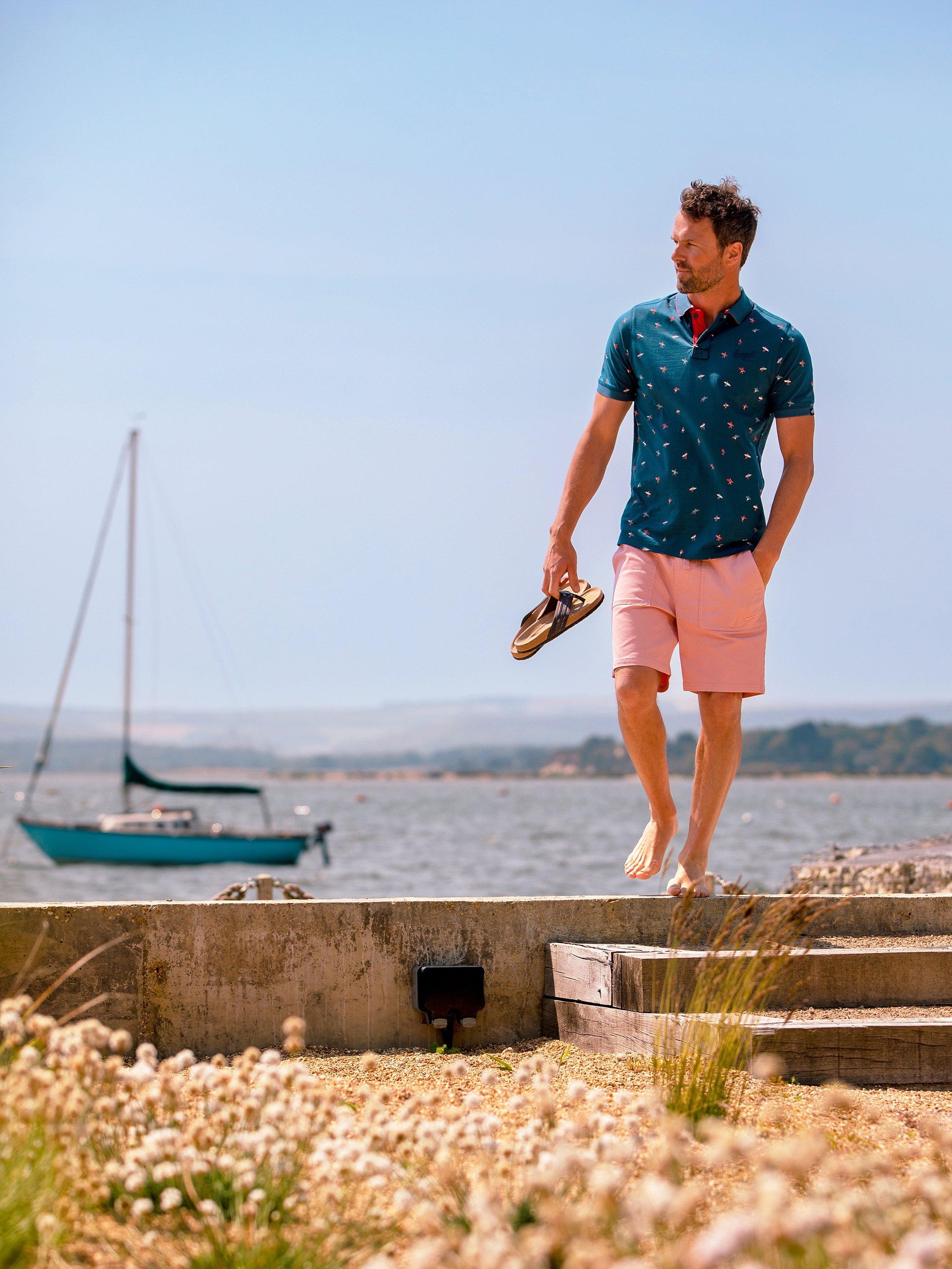 Brakeburn Drawcord String Shorts, Pink