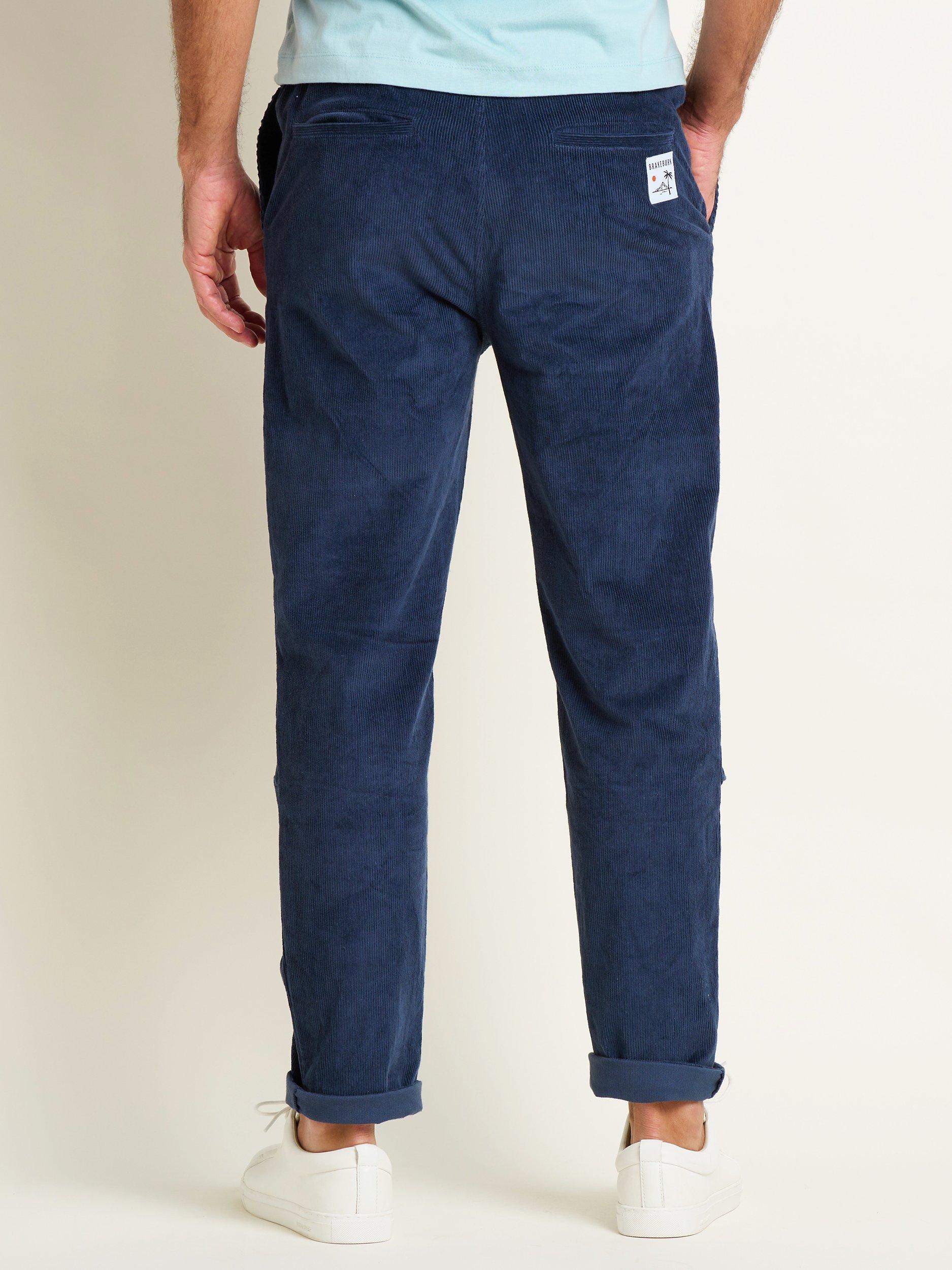 Product image 2 of 5, which shows Brakeburn Corduroy Chinos, Navy, 30