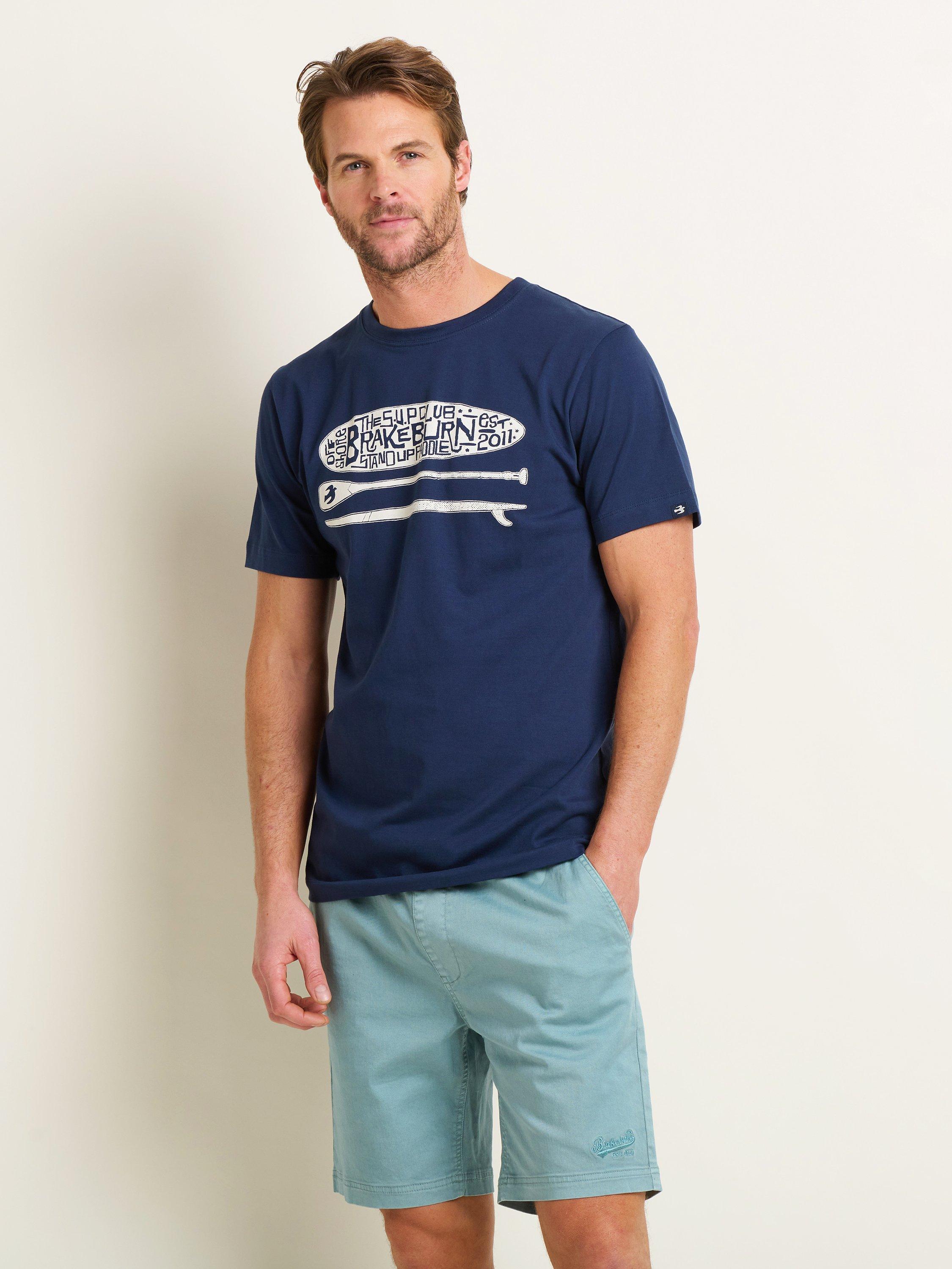 Brakeburn Sup Paddle Graphic T-Shirt, Navy
