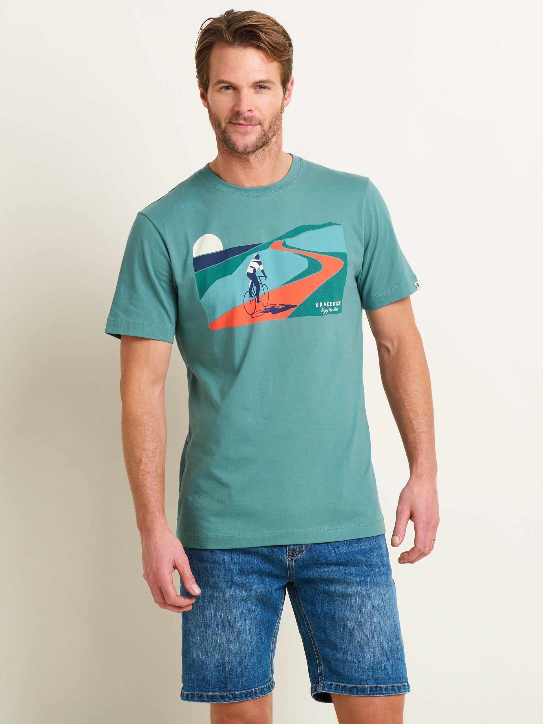 Brakeburn Purbeck T-Shirt, Green/Multi