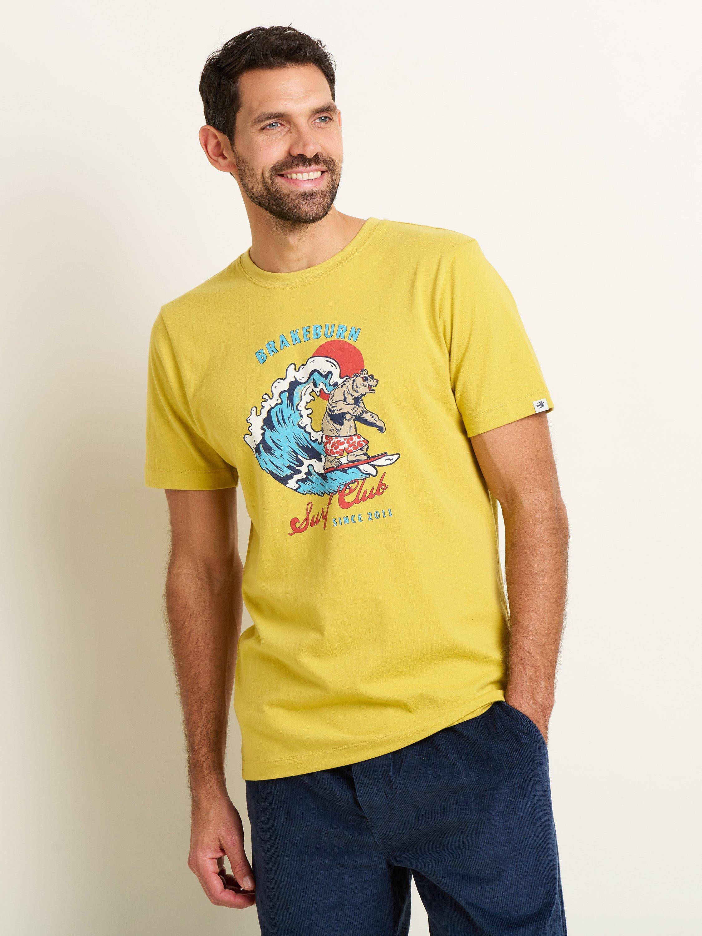 Brakeburn Bear Cotton T-Shirt, Yellow