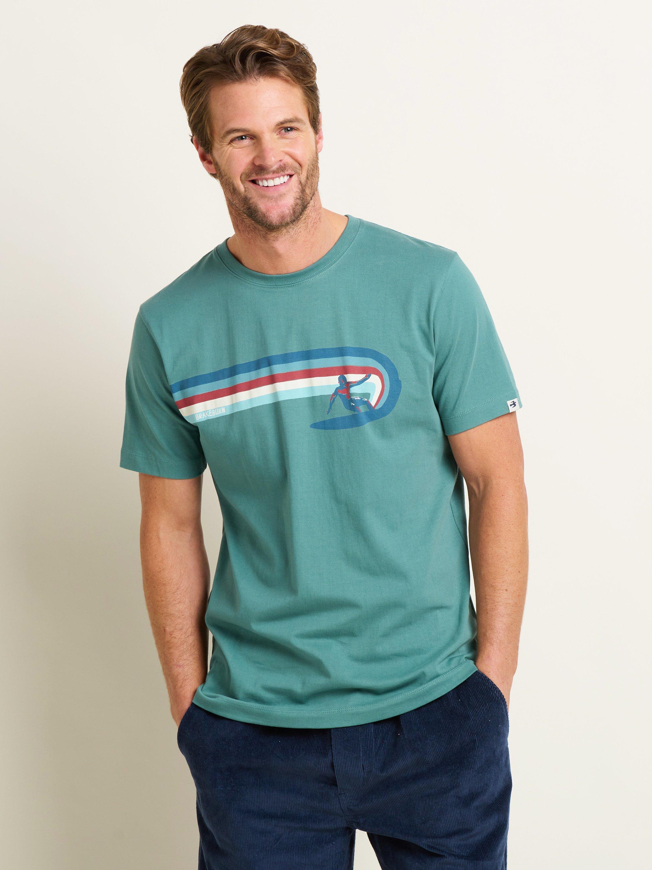 Brakeburn Surfer Graphic T-Shirt, Green