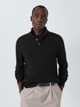 John Lewis Cotton & Cashmere Blend Button Neck Jumper