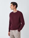 John Lewis Cotton Knit Rib Crew Neck Fisherman's Jumper