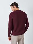John Lewis Cotton Knit Rib Crew Neck Fisherman's Jumper
