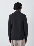 John Lewis Cotton Cashmere Half Zip Rib Knit Collar Jumper