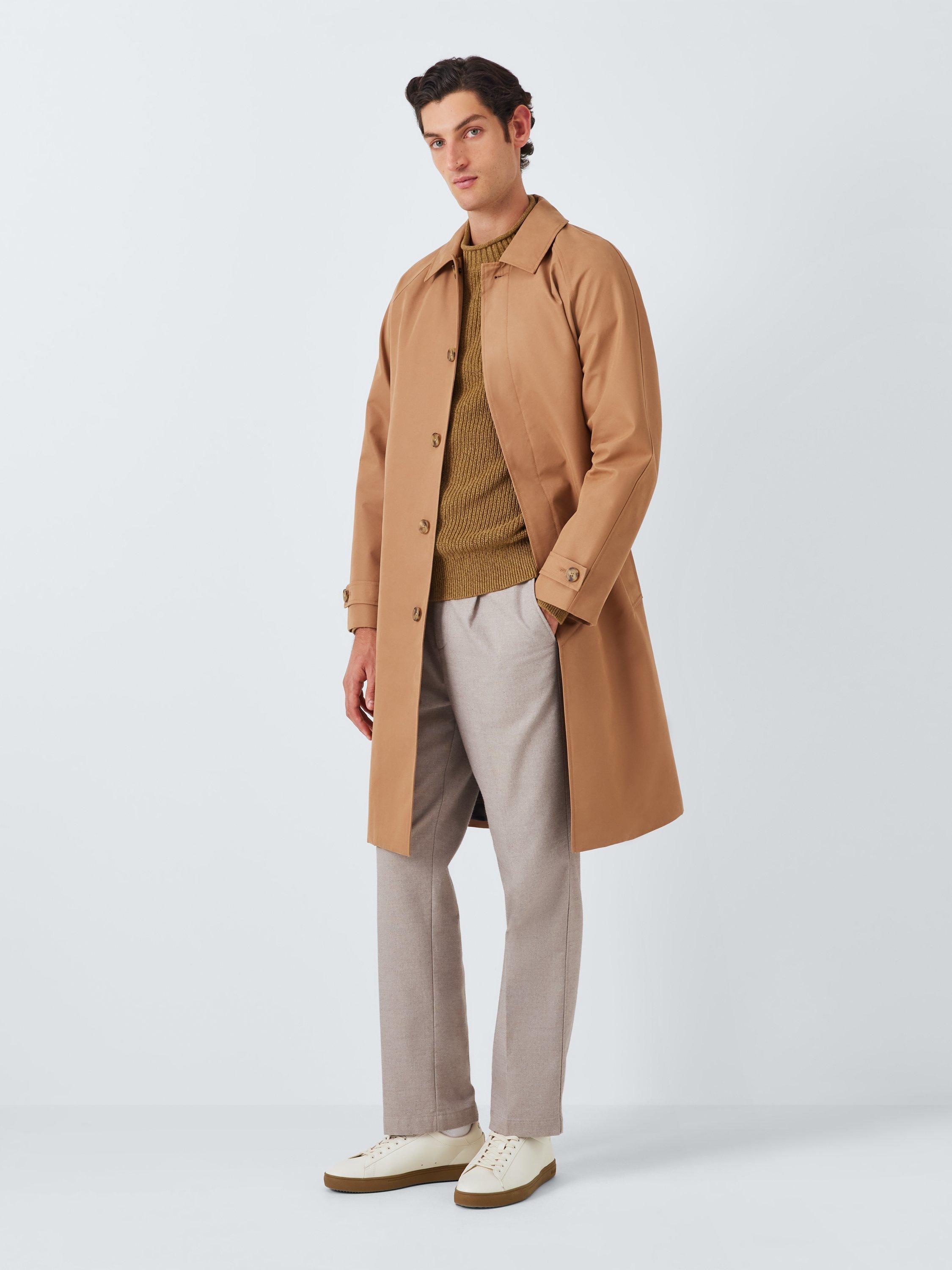 Product image 3 of 6, which shows John Lewis Fisherman Cotton Rib Knit Pie Collar Jumper, Rubber/ Antique Bronze, XL