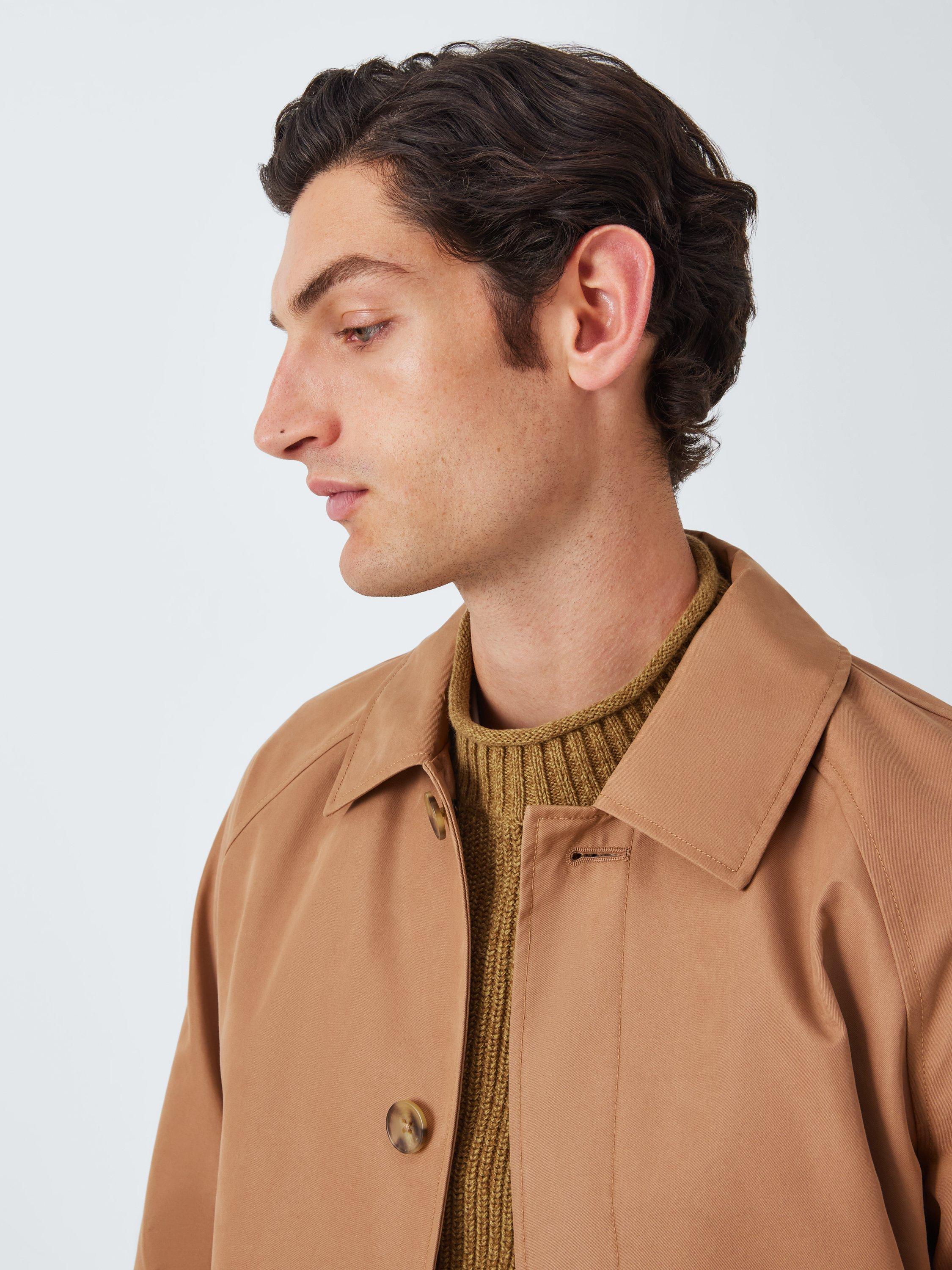 Product image 5 of 6, which shows John Lewis Fisherman Cotton Rib Knit Pie Collar Jumper, Rubber/ Antique Bronze, XL