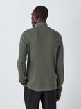 John Lewis Cotton & Cashmere Blend Button Neck Jumper