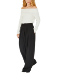 A-VIEW Ribbed Bardot Blouse, Off White