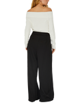 A-VIEW Ribbed Bardot Blouse, Off White