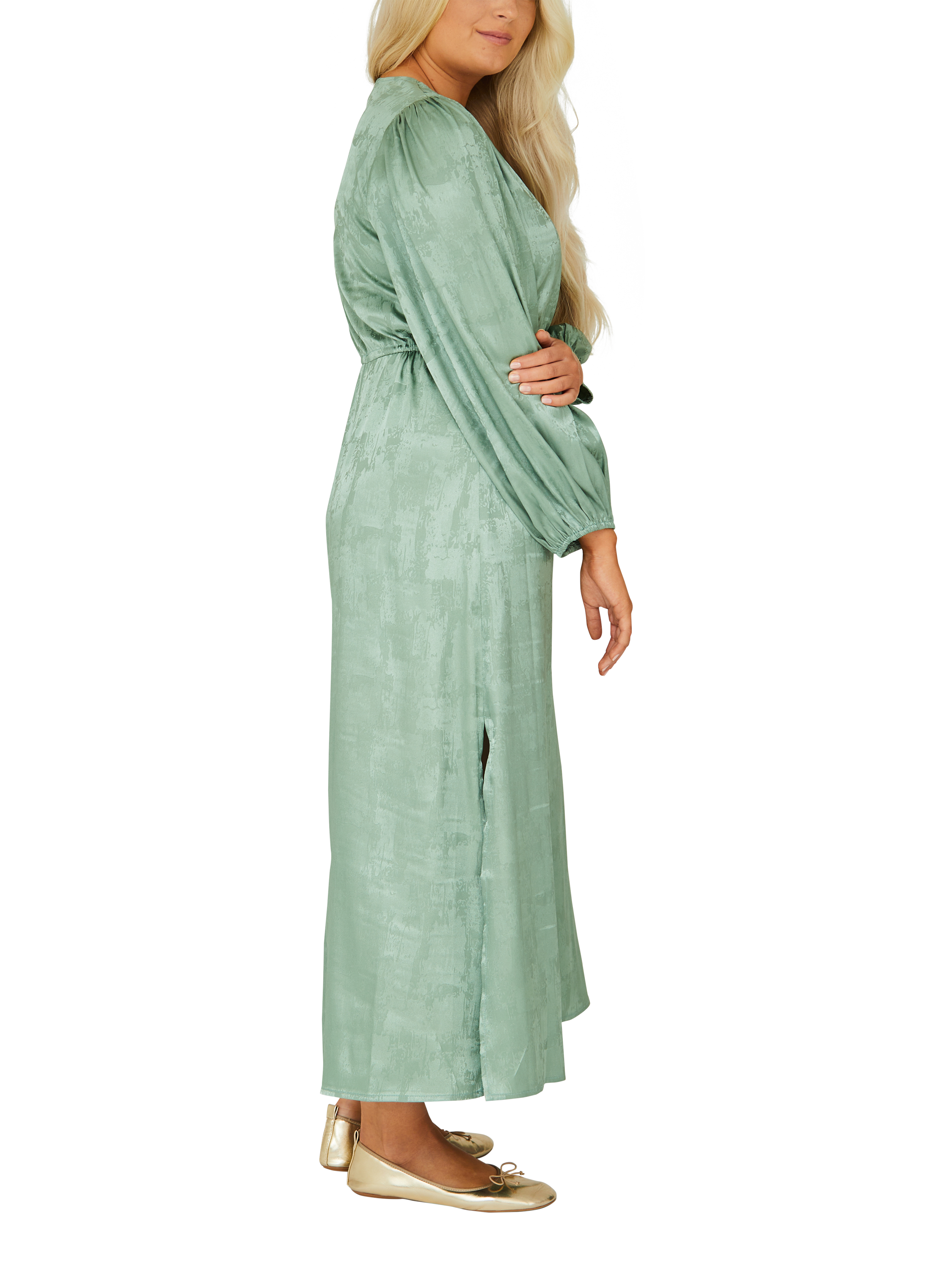Product image 2 of 6, which shows A-VIEW Luna Maxi Dress, Dusty Green, 10
