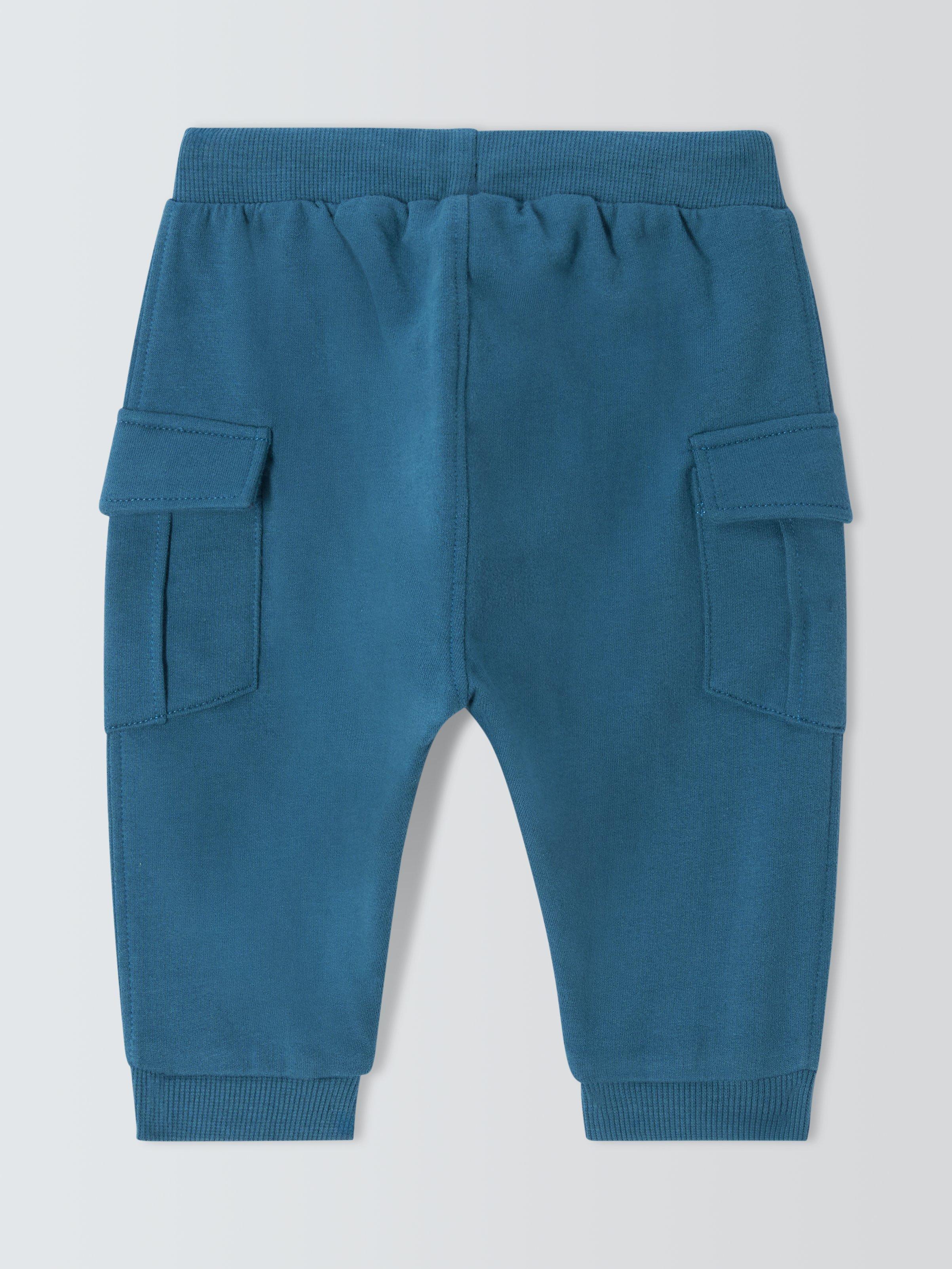 John Lewis Baby Cargo Joggers Blue