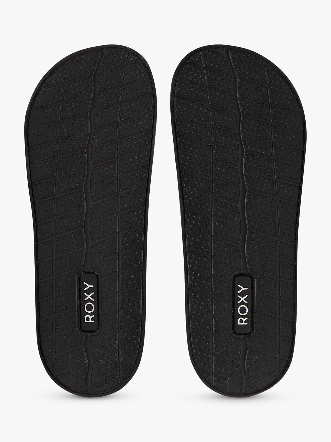Product image 2 of 4, which shows Roxy Kids' Slippy II Logo Sliders, Black, 10 Jnr