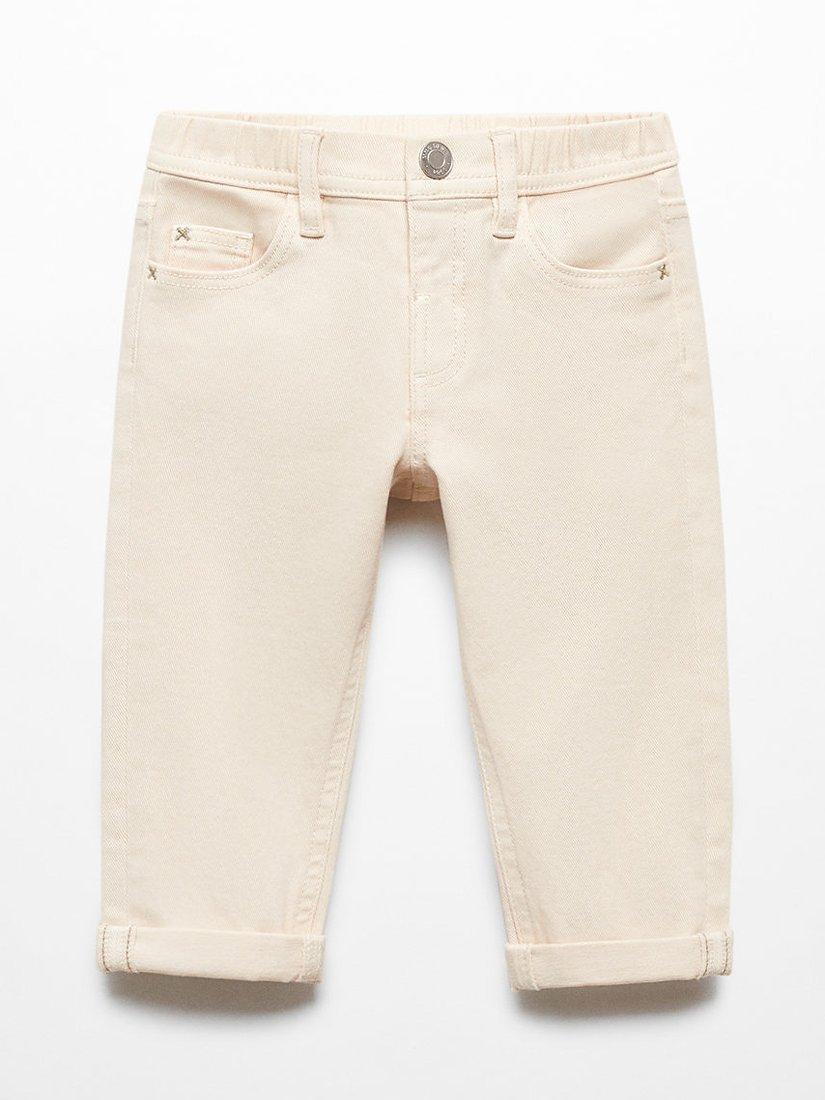 Mango Baby Mauro Stretch Trousers, Pastel Grey