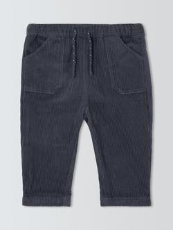 John Lewis Baby Corduroy Trousers, Navy, Navy