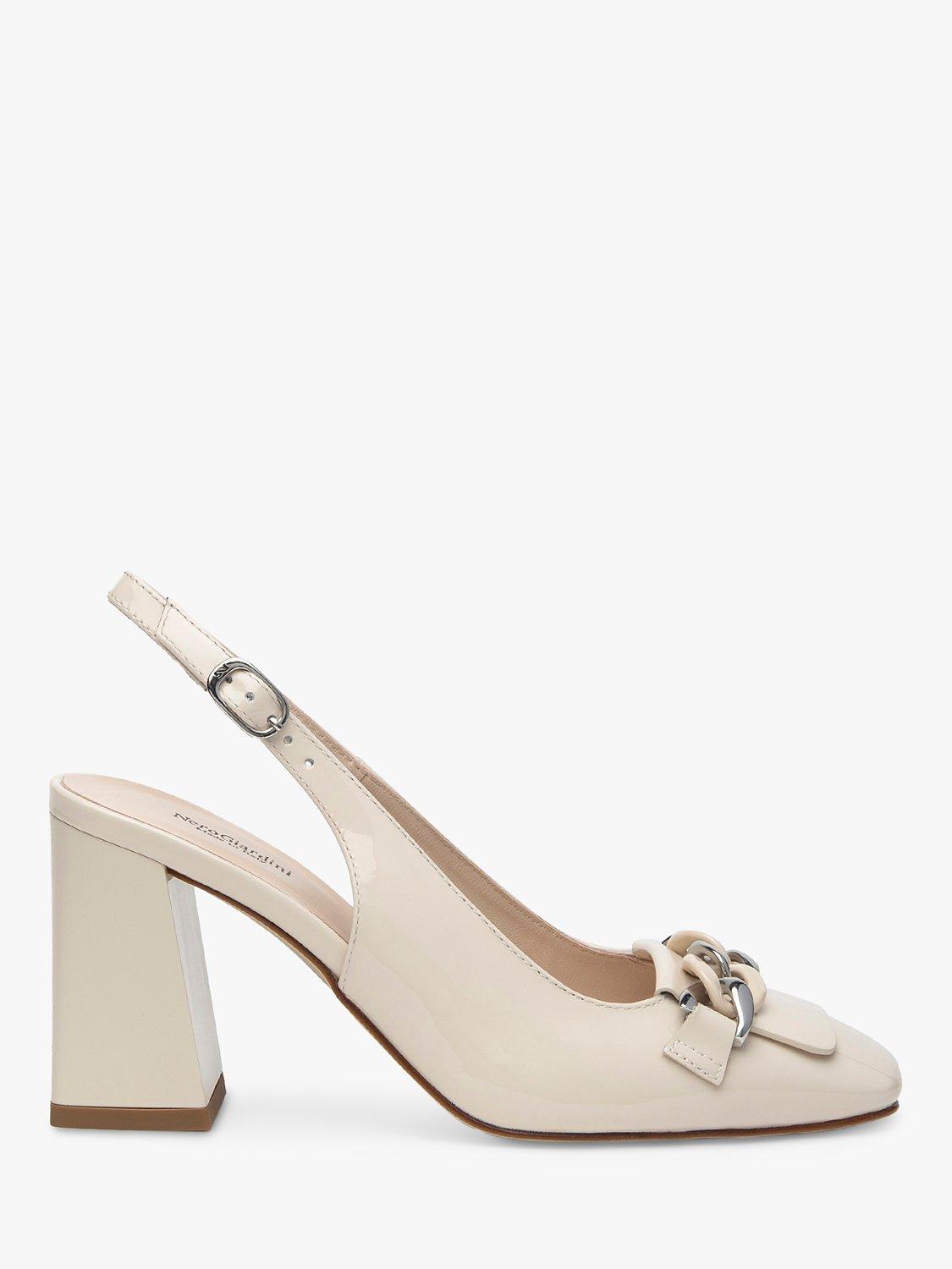 NeroGiardini Leather Slingback Court Shoes, Beige
