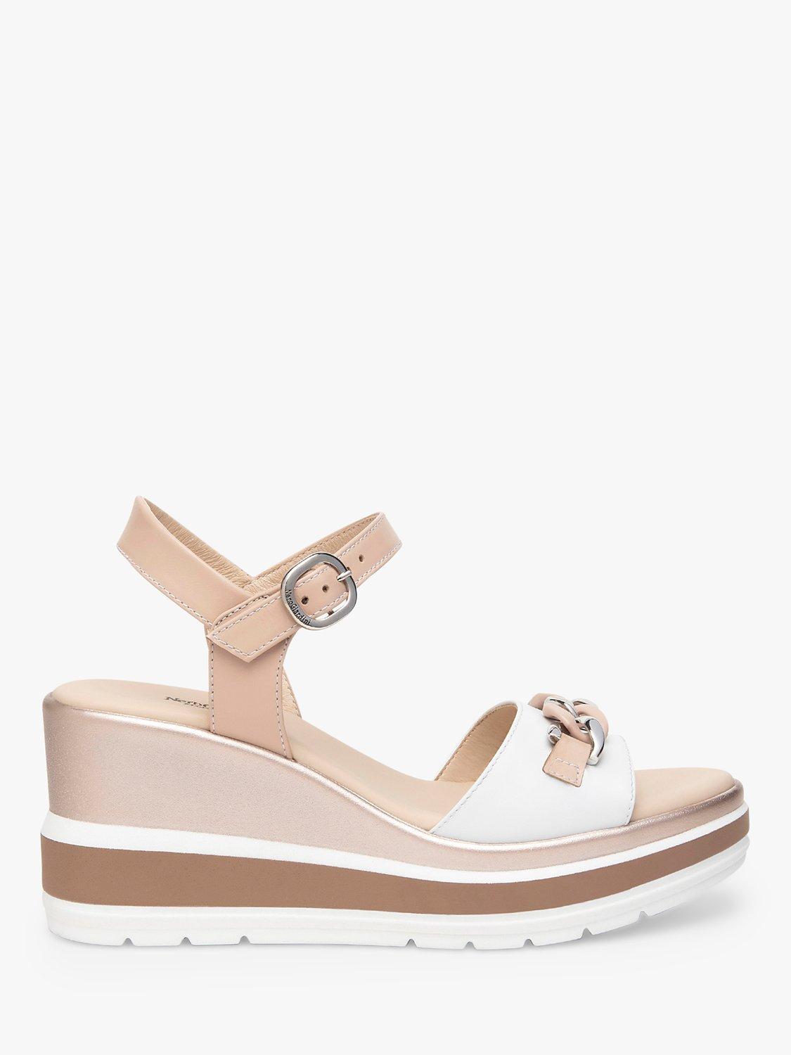 NeroGiardini Leather Wedge Sandals, Pink