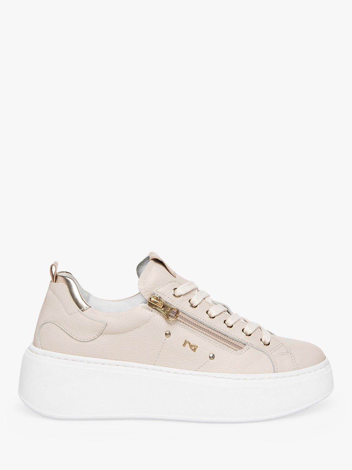 NeroGiardini Chunky Leather Trainers, Biege