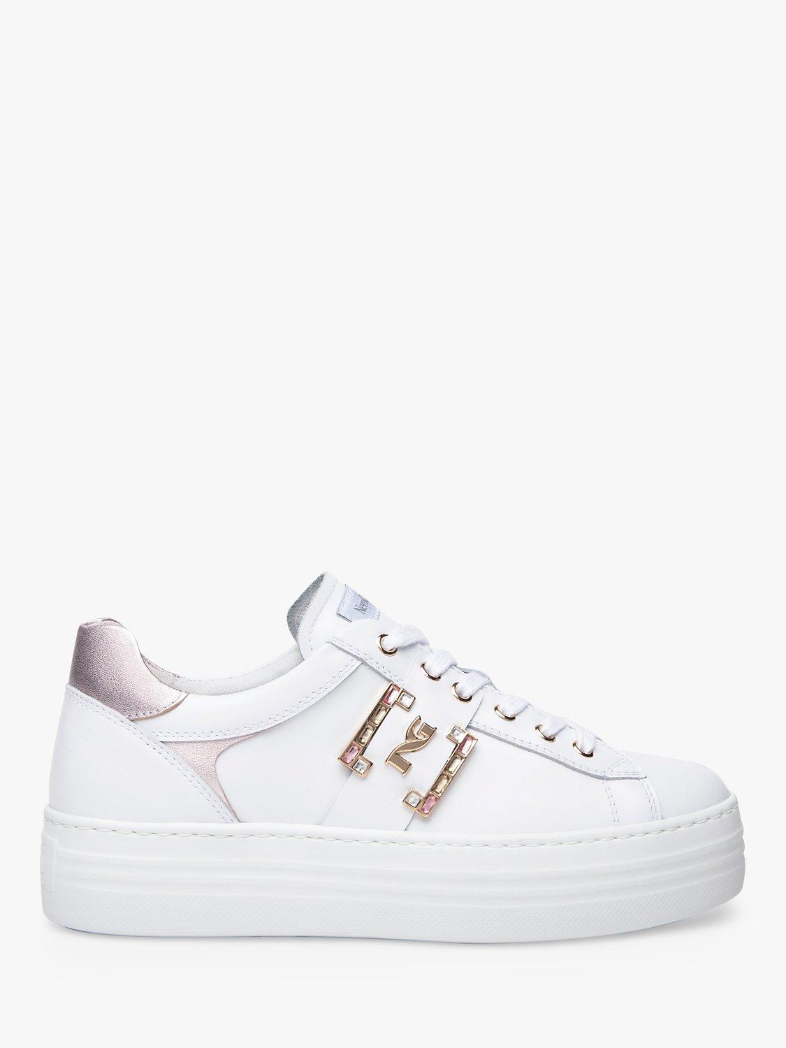 NeroGiardini Jewel Leather Trainers, White