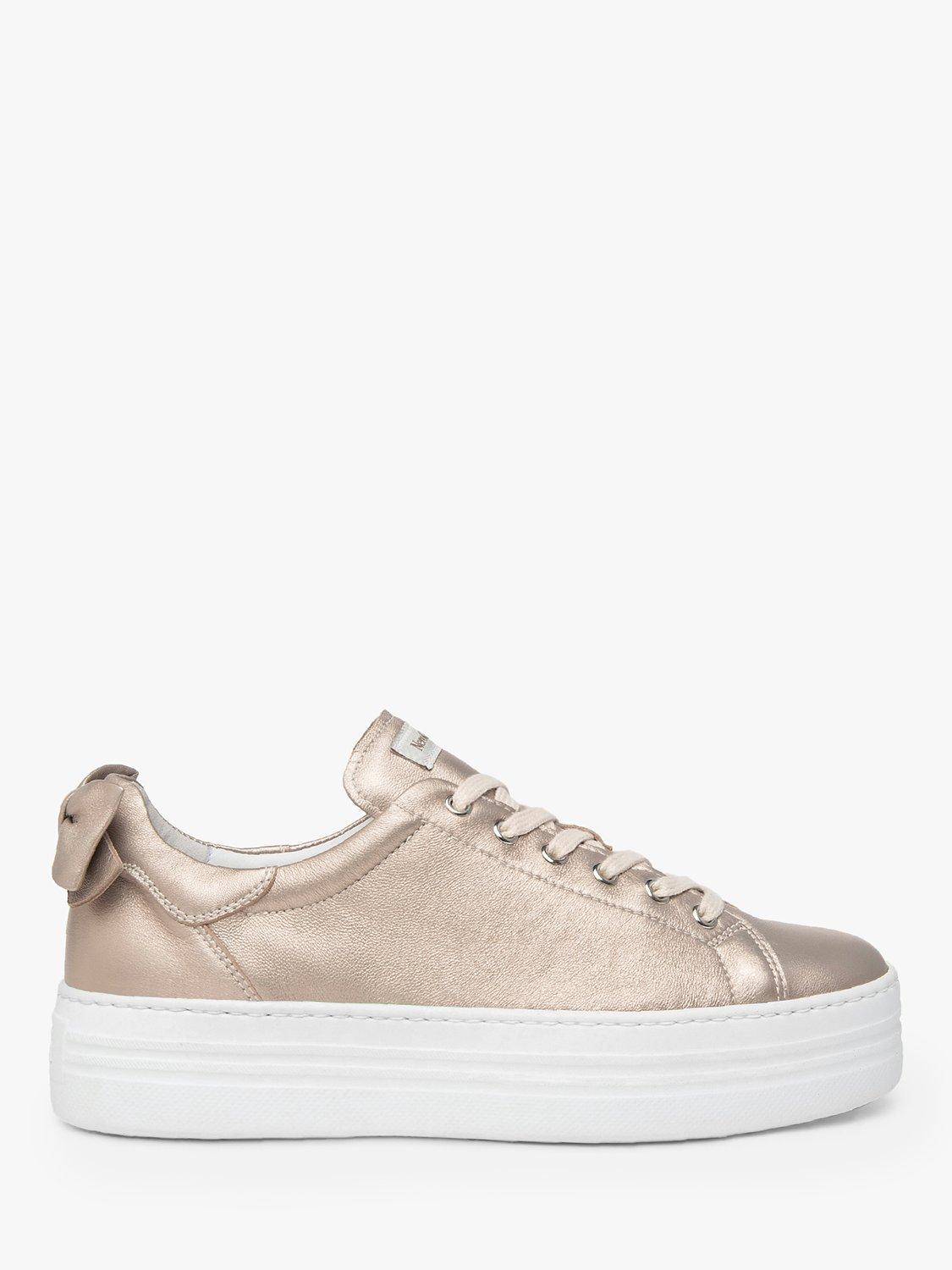 NeroGiardini Bow Leather Trainers, Gold