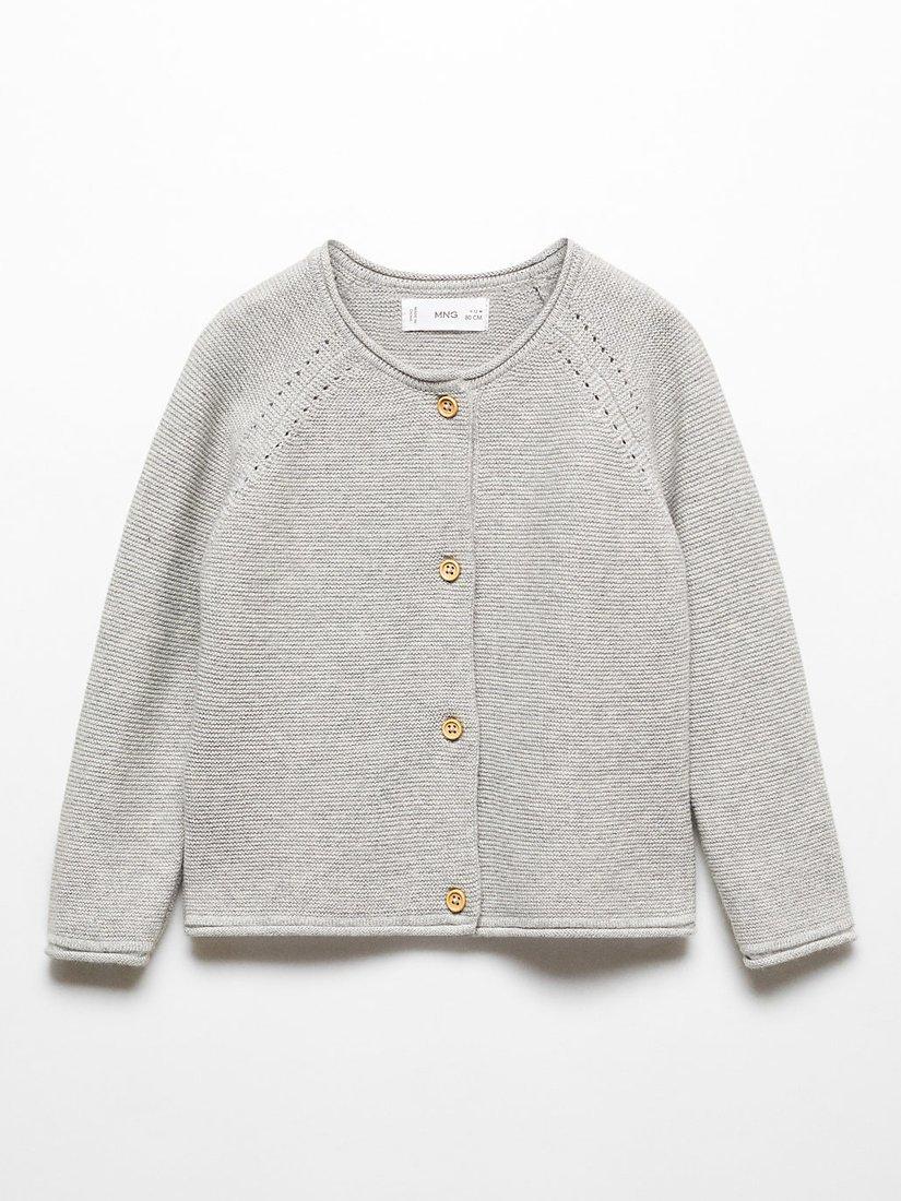 Mango Baby Nala Cardigan, Grey