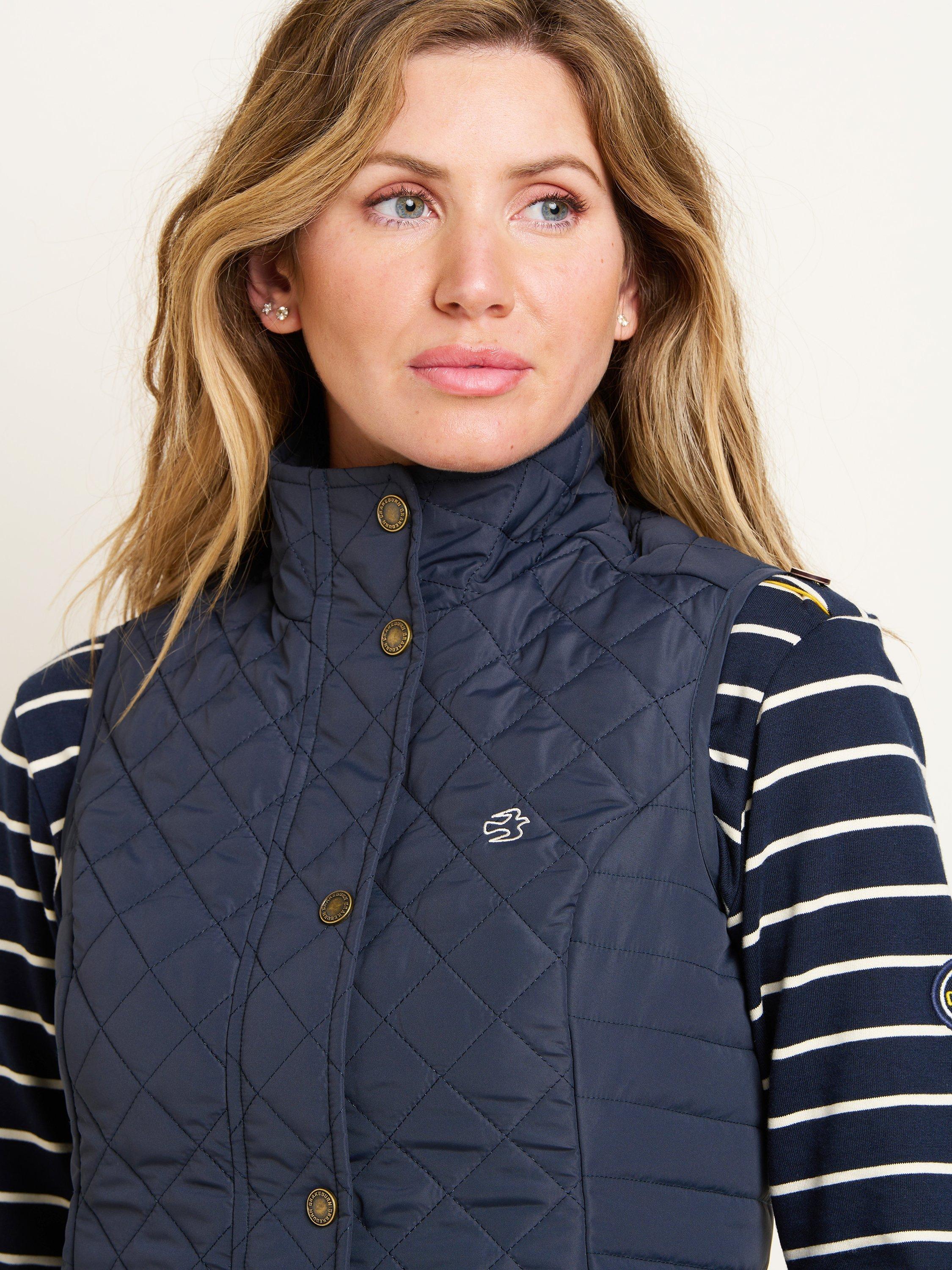 Product image 4 of 5, which shows Brakeburn Classic Quilted Gilet, Navy, 12