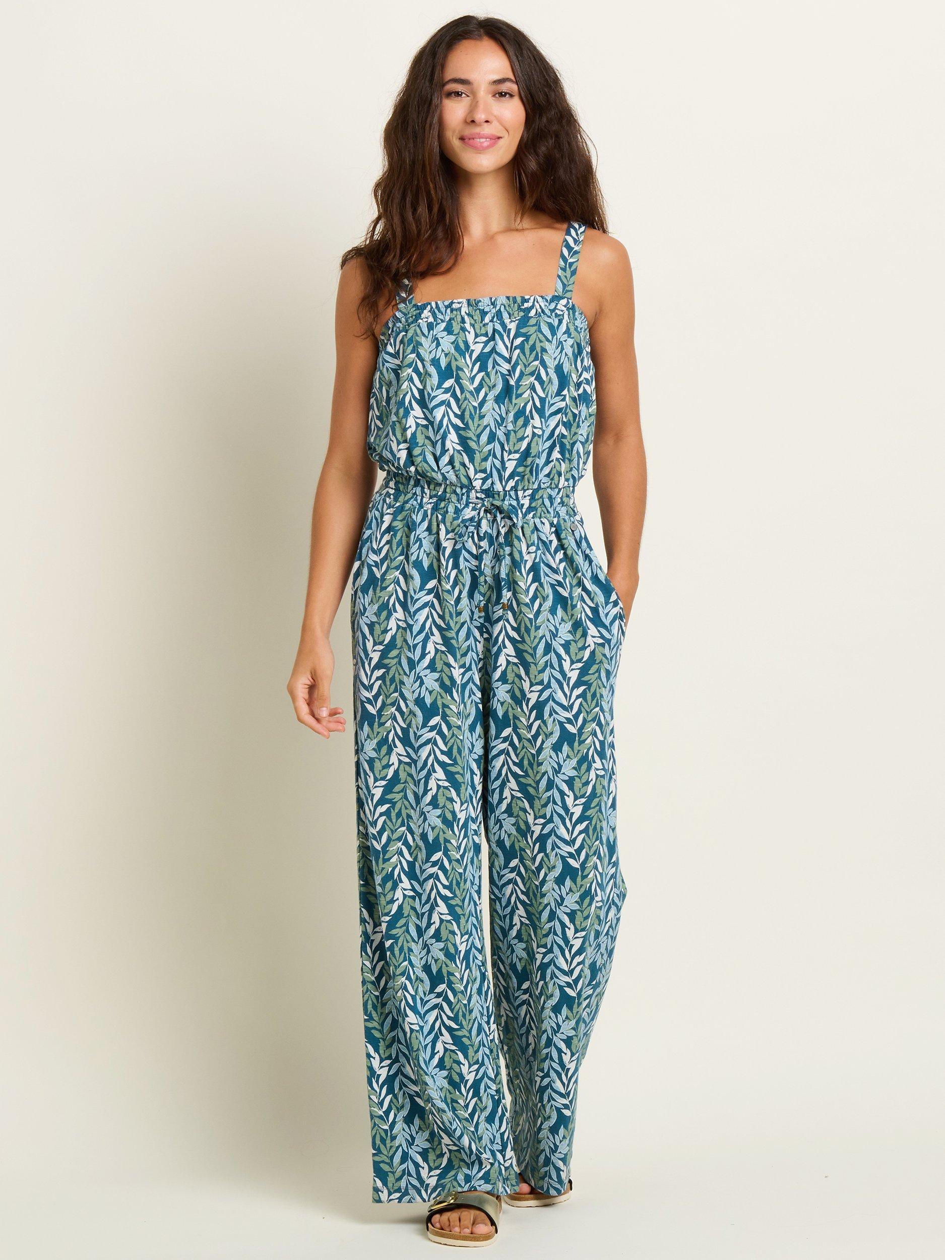 Product image 1 of 5, which shows Brakeburn Willow Wide Leg Jumpsuit, Multi, 10