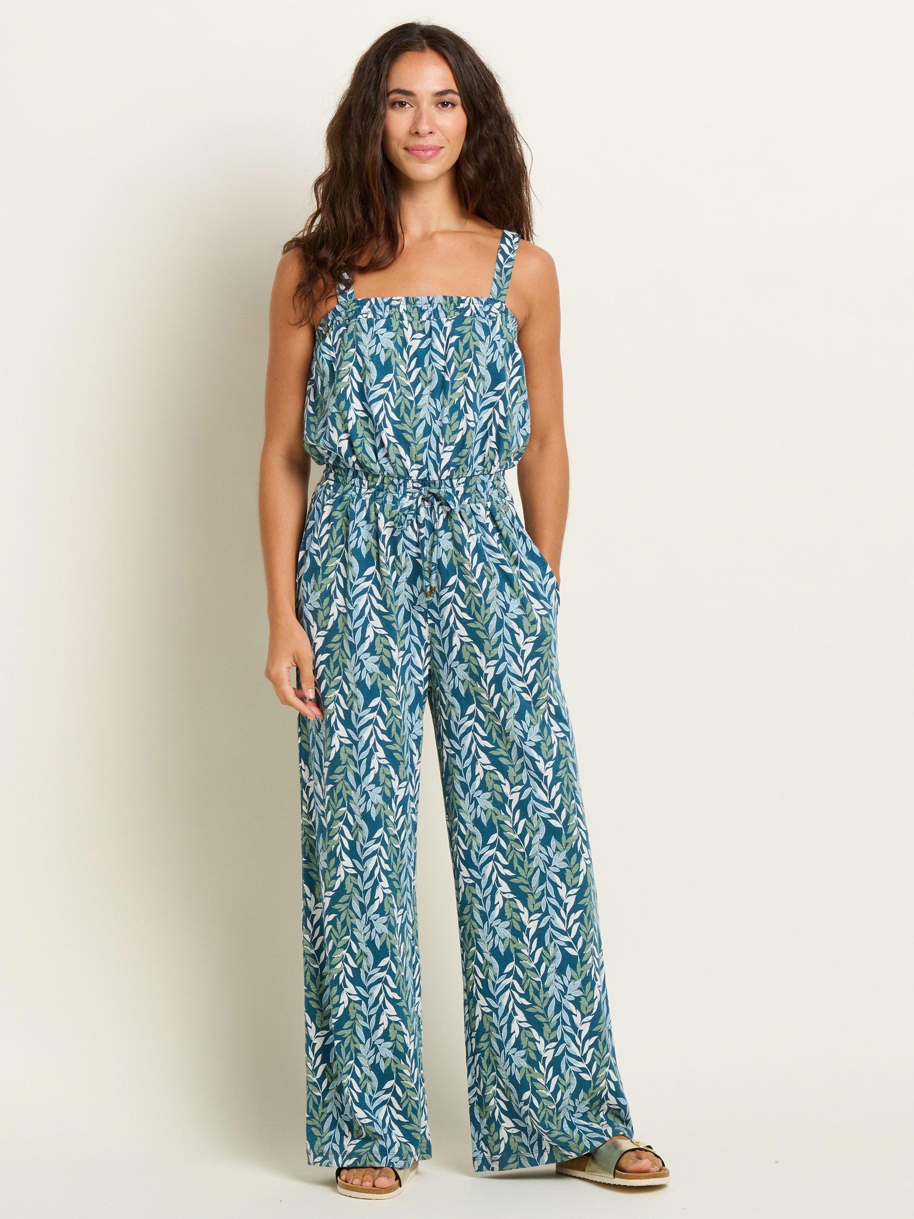 Product image 4 of 5, which shows Brakeburn Willow Wide Leg Jumpsuit, Multi, 10