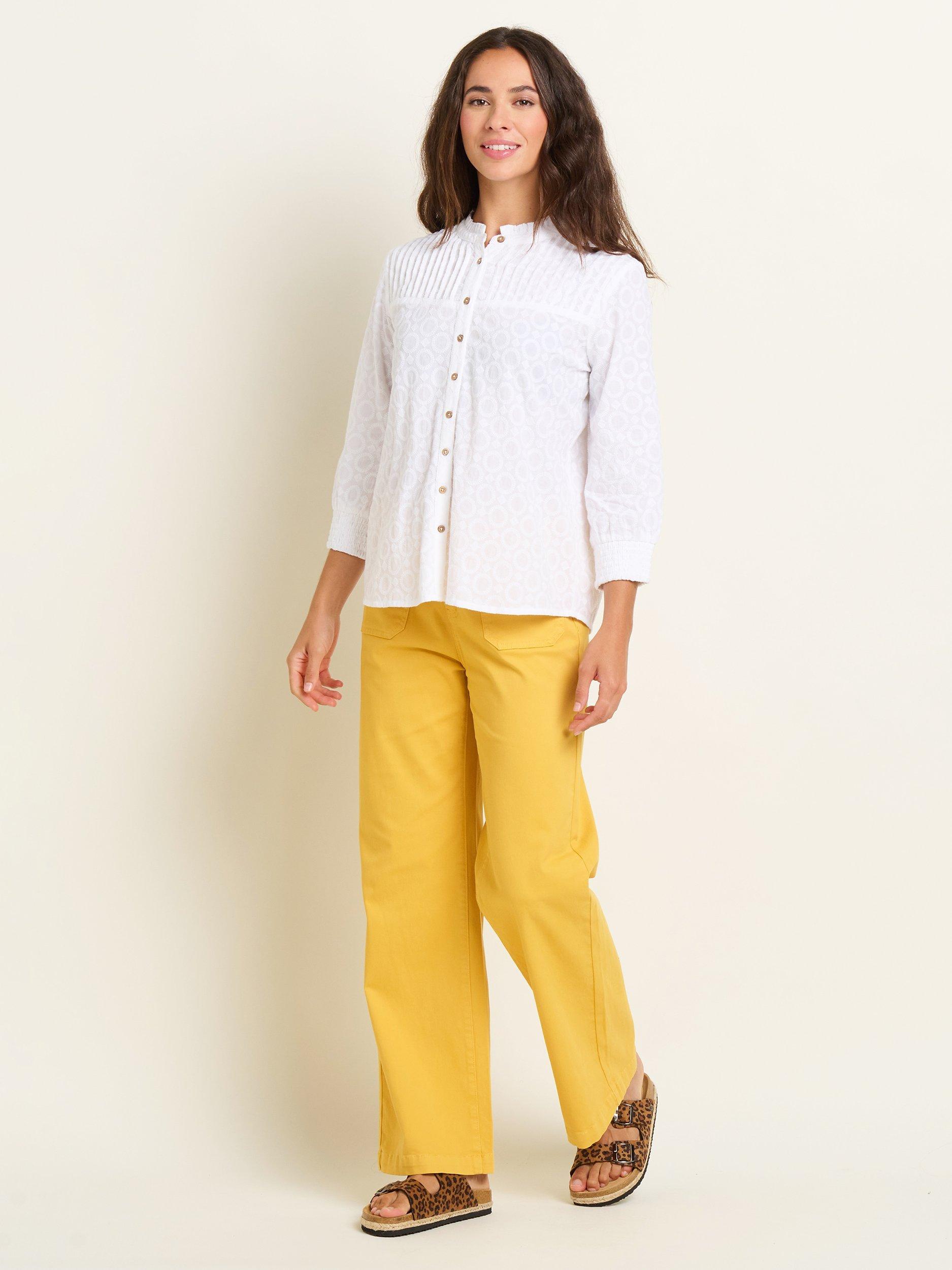 Product image 4 of 5, which shows Brakeburn Maisie Embroidered Blouse, White, 10