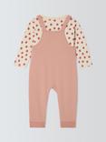 John Lewis ANYDAY Baby Happy Days Cat Dungaree and Long Sleeve T-Shirt Set, Pink