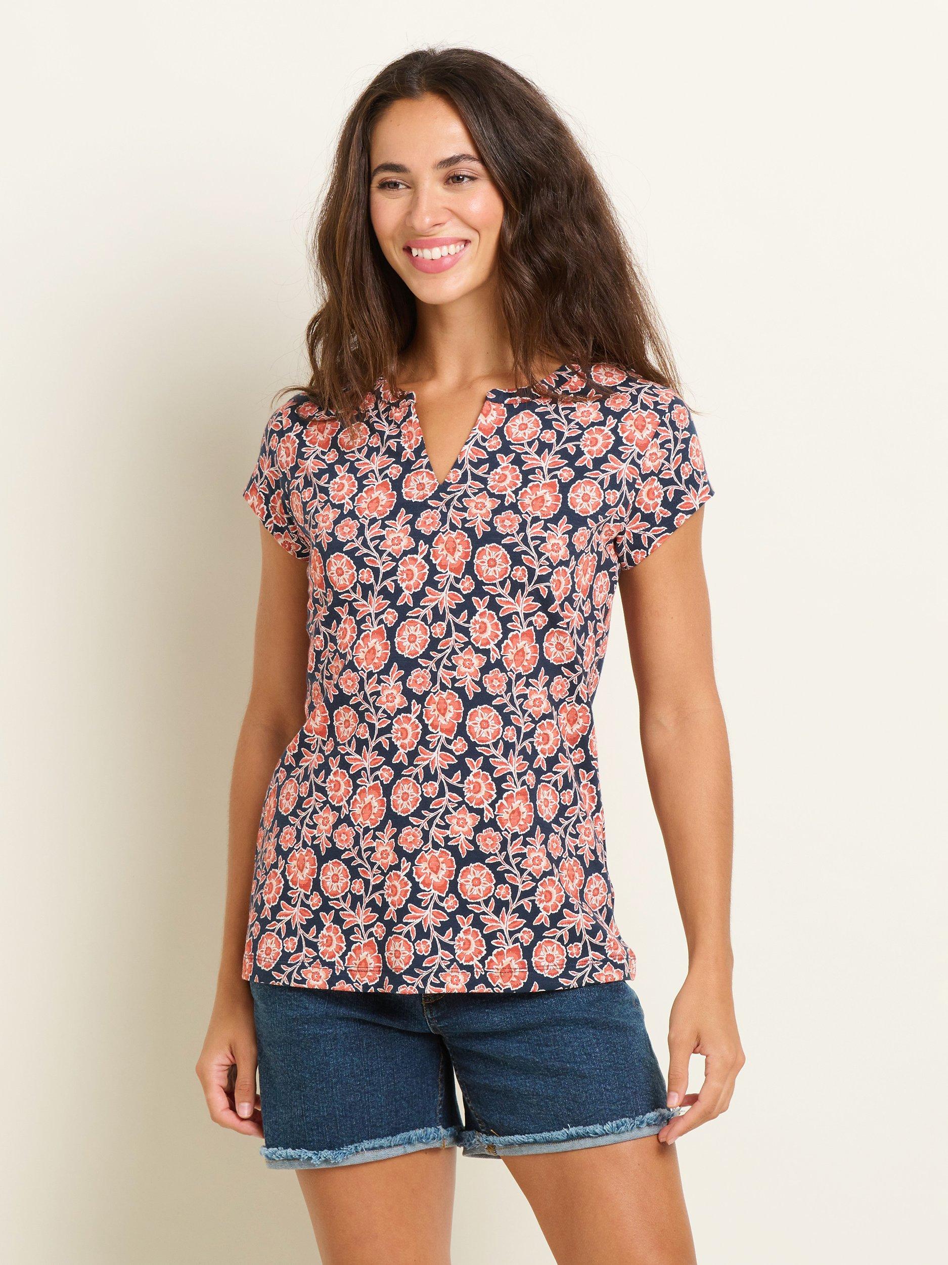 Brakeburn Boho Floral Print T-Shirt, Multi