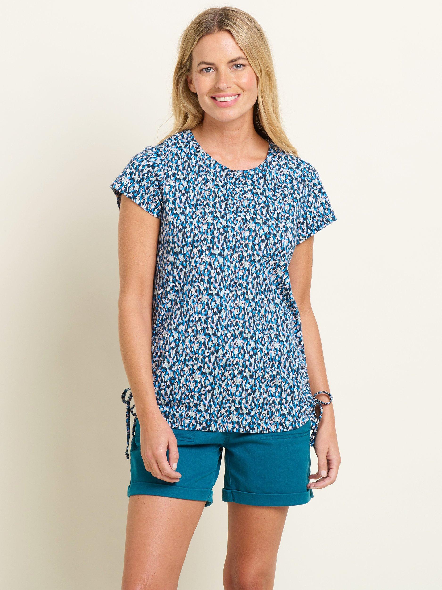 Product image 1 of 4, which shows Brakeburn Brushed Camo T-Shirt, Blue, 18