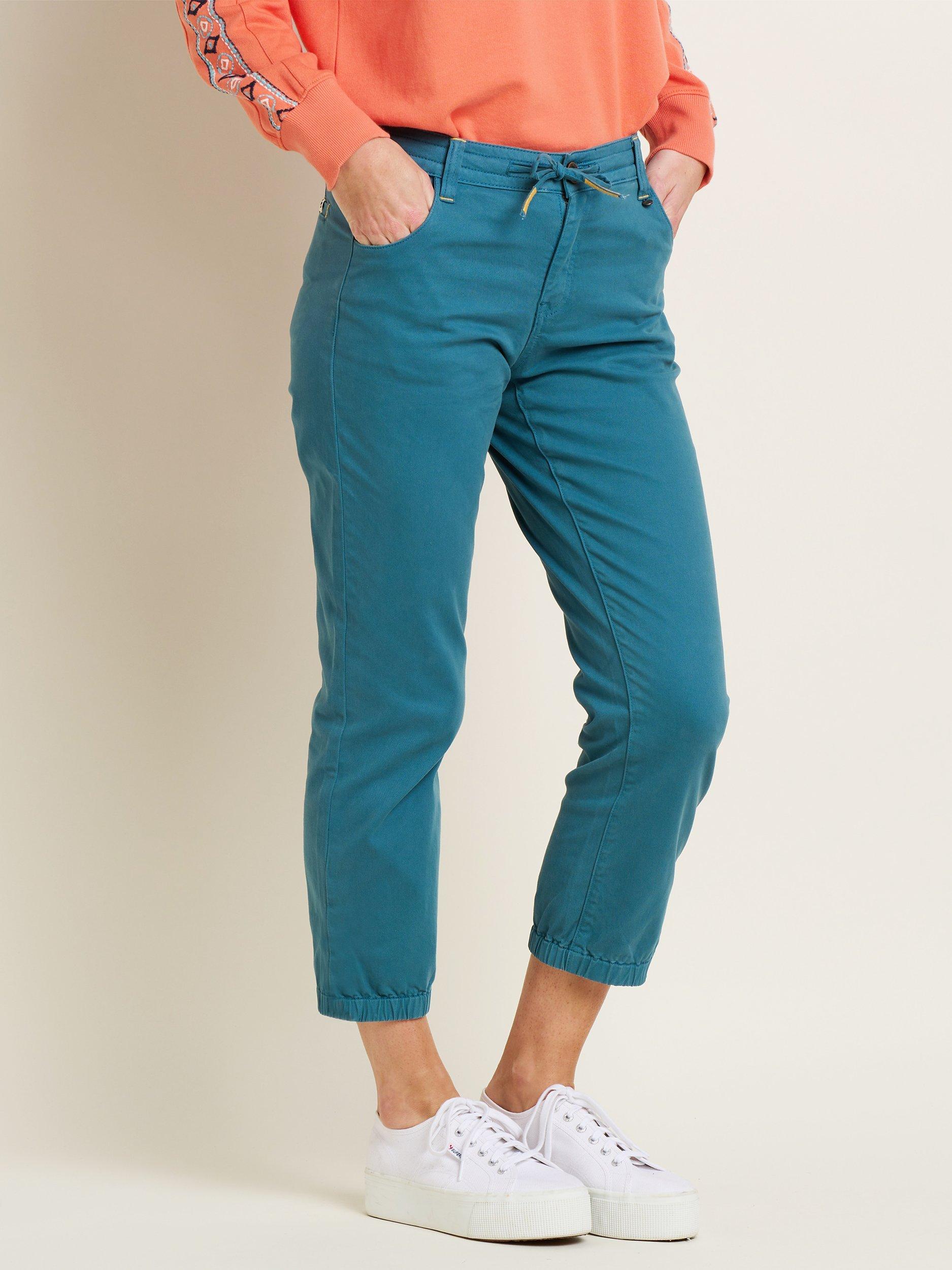 Brakeburn Hem Vent Blake Trousers, Teal