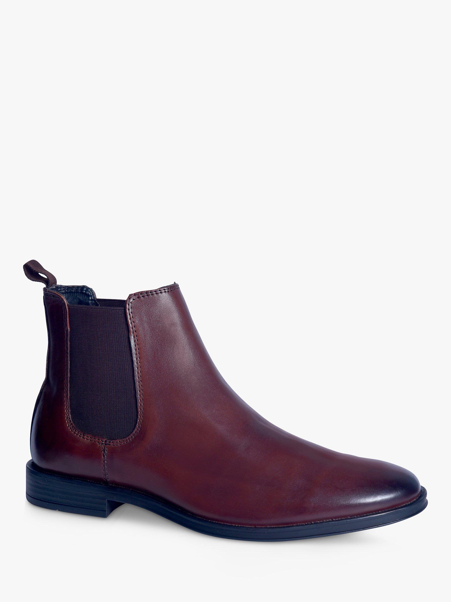 Silver Street London Islington Leather Chelsea Boots, Brown, 11