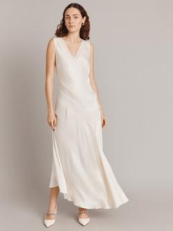 Ghost Adison Maxi Satin Dress - view 2, Ivory