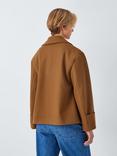 John Lewis ANYDAY Relaxed Cuff City Coat, Camel