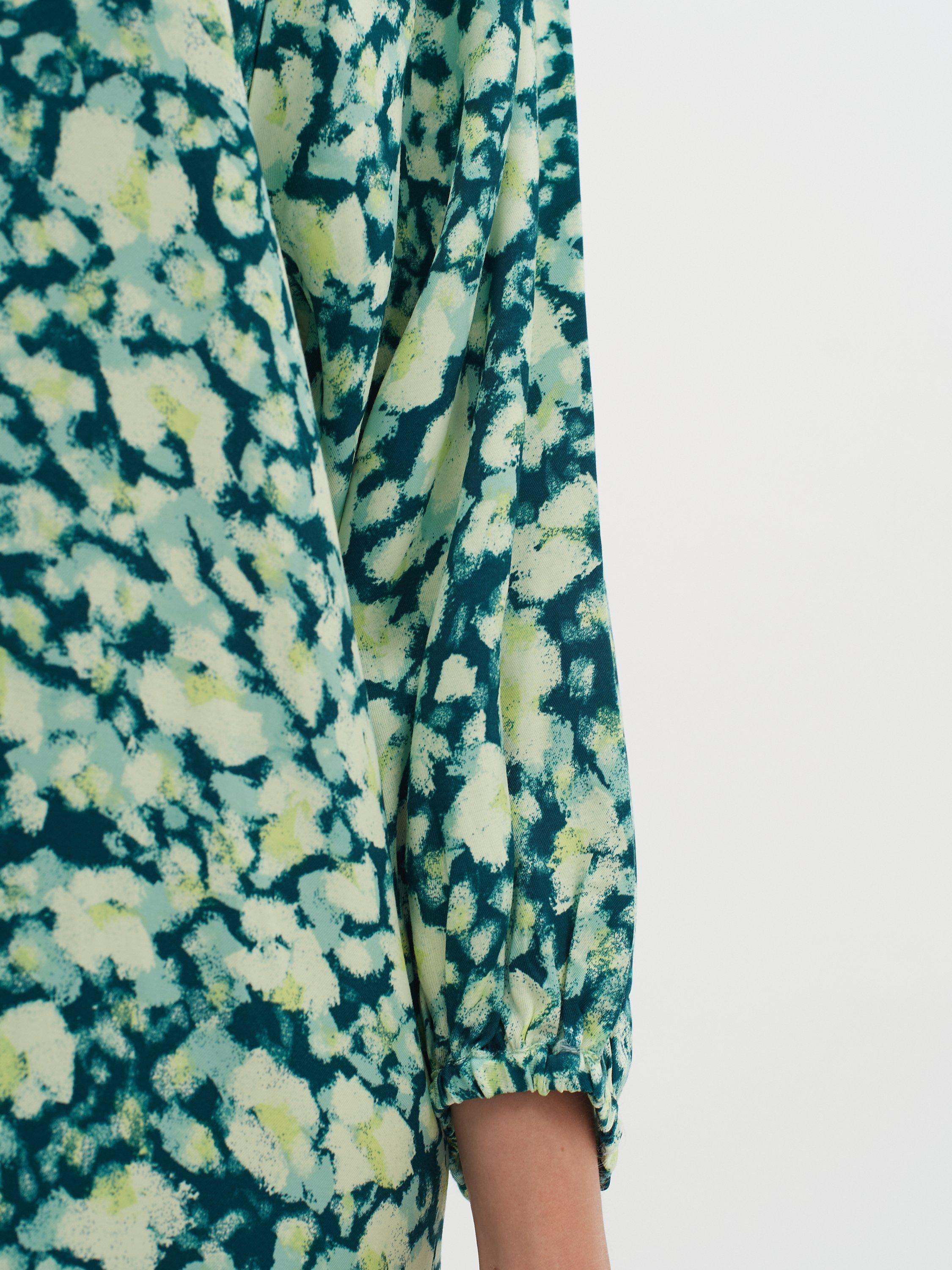 Product image 6 of 9, which shows InWear Hazel Shirt Midi Dress, Green Painted Flower, 8