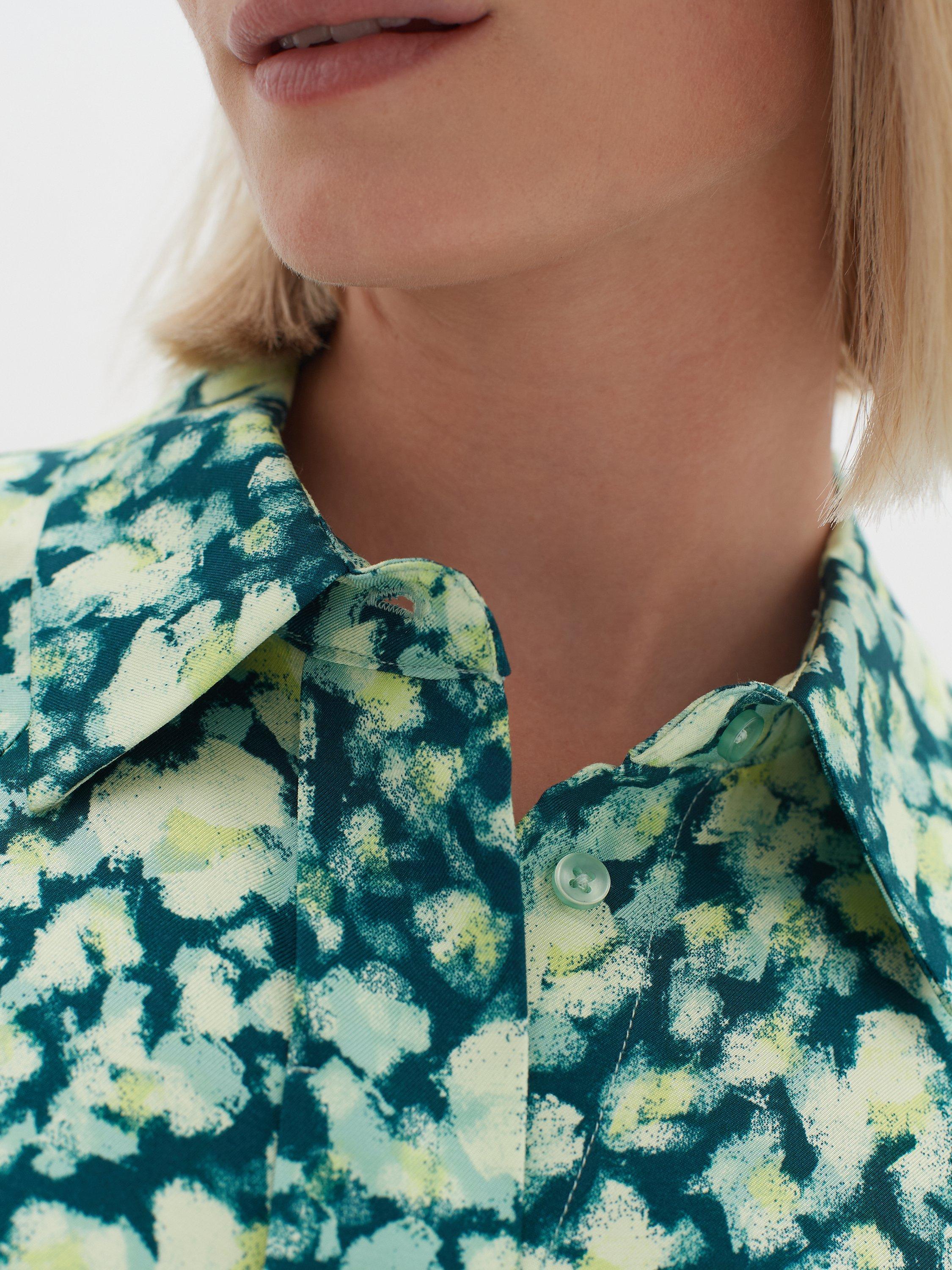 Product image 9 of 9, which shows InWear Hazel Shirt Midi Dress, Green Painted Flower, 8