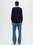 InWear Foster V-Neck Cotton Jumper, Marine Blue